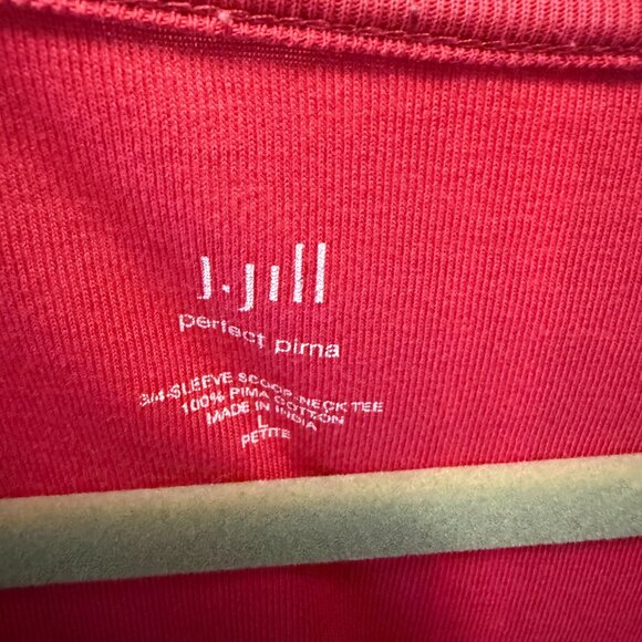 J. Jill 3/4 Scoop Neck Sleeve Tee - Picture 2 of 4